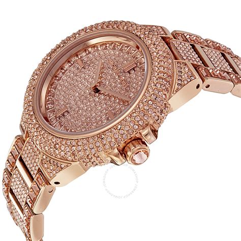 michael kors women's rose gold-tone watch|rose gold watch with numbers.